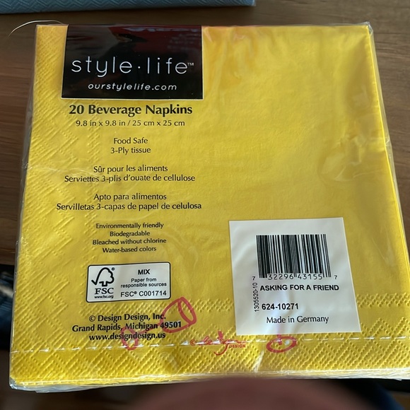 StyleLife 5 packs of Wine Napkins - Picture 3 of 11